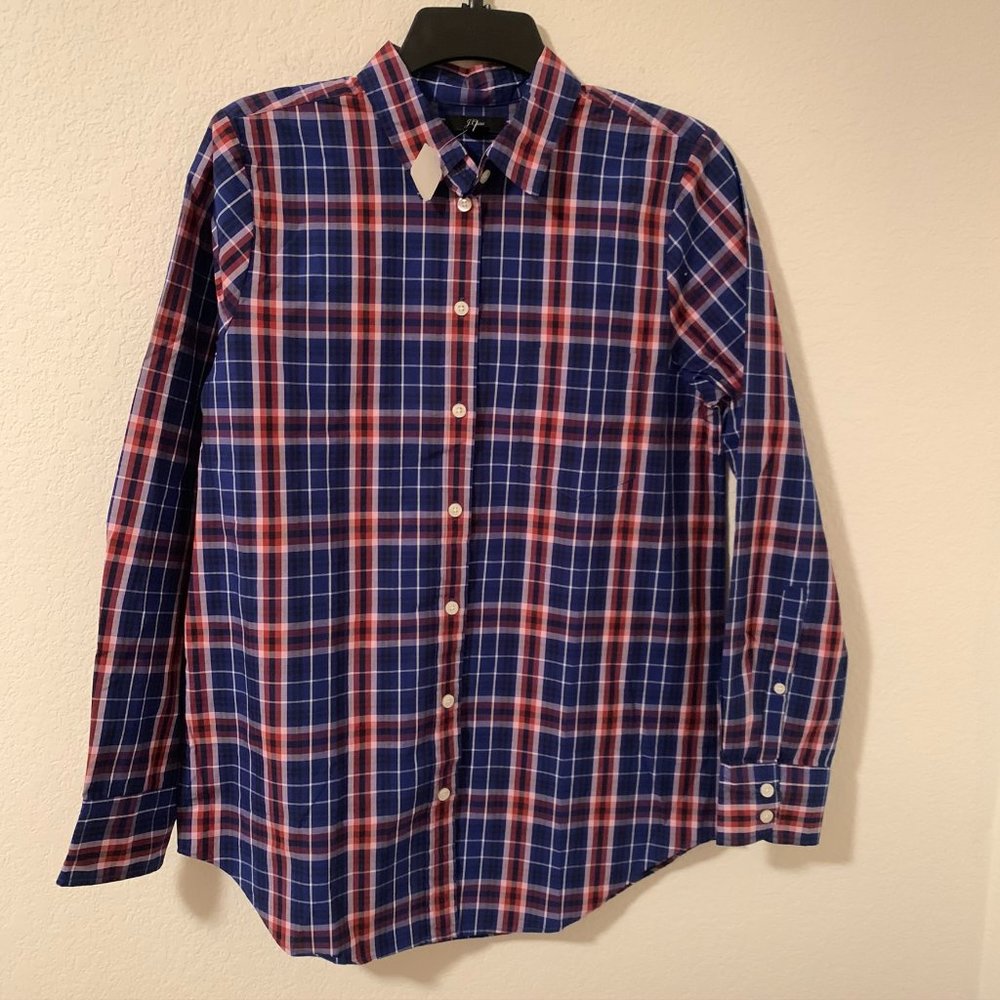 J. Crew button up plaid shirt NWT